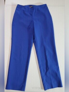 St. John Sz 2 Women's Cobalt Blue Cropped Dress Pants
